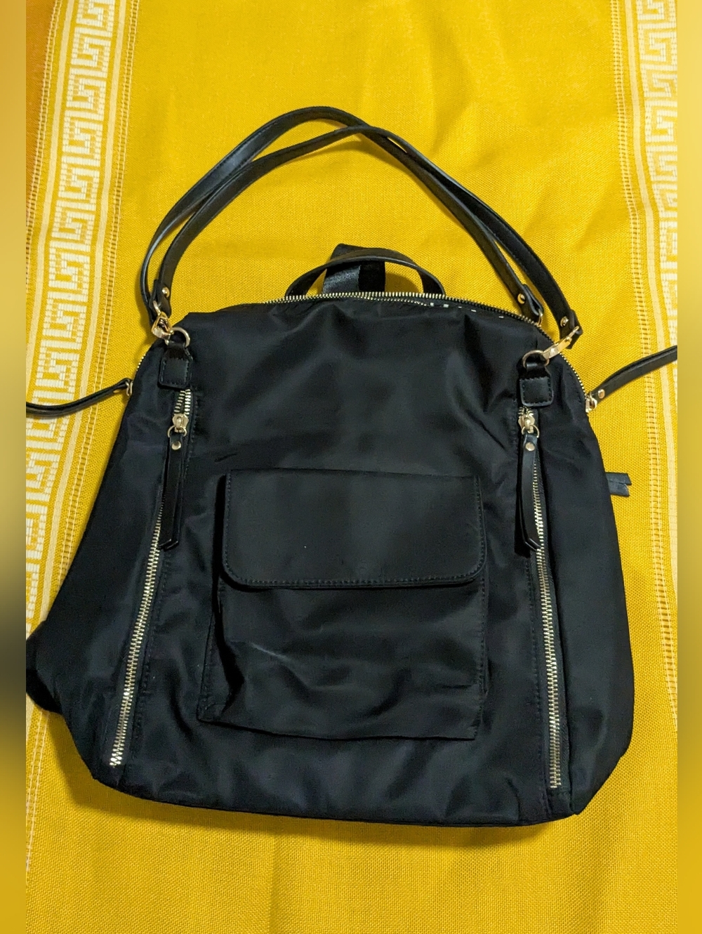 Mystique Black Backpack Purse-5
